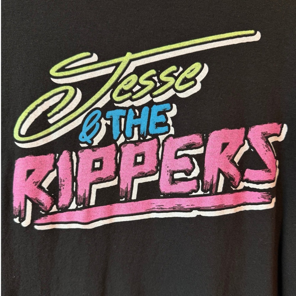 Jesse and The Rippers Full House Band Graphic Tee Black Delta Pro Weight Medium - Picture 3 of 6